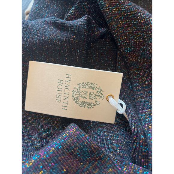 TUCKERNUCK Hyacinth House Black Metallic Selena Knit Mini Dress NWT Size Medium - Picture 6 of 6